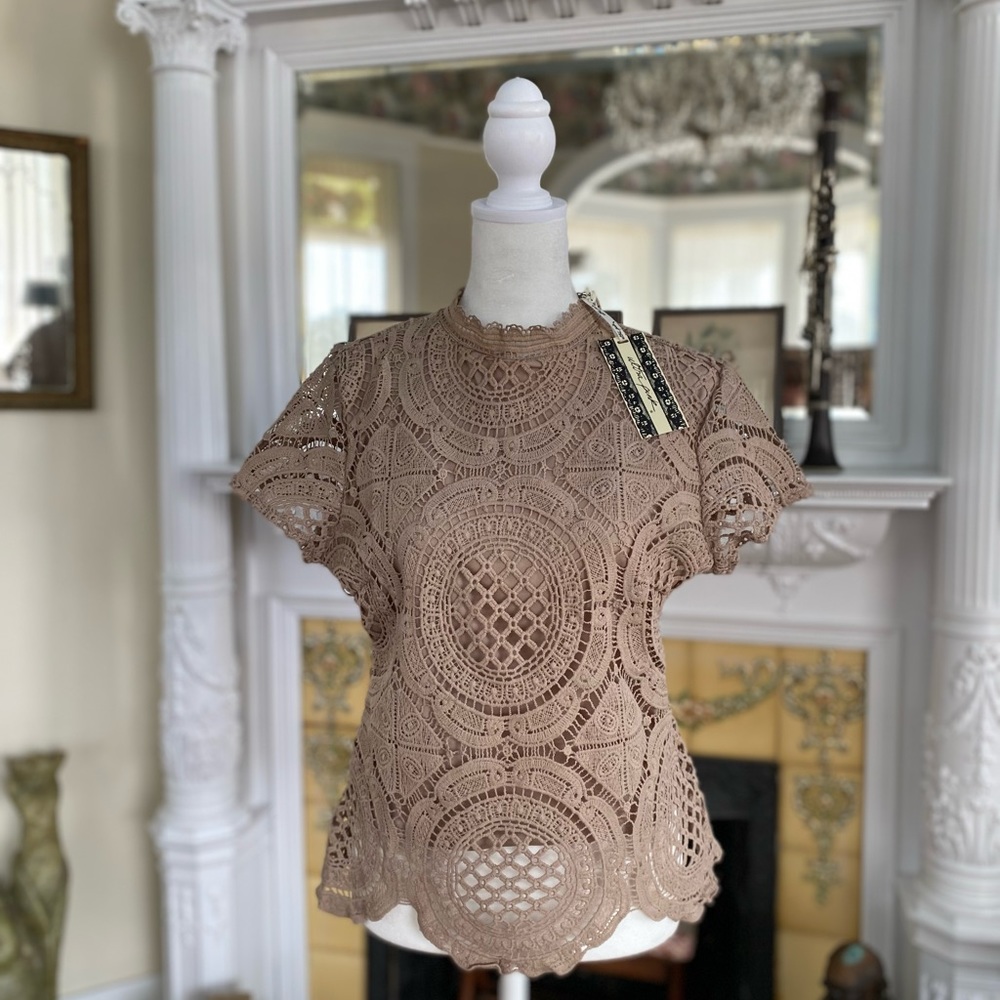 Crochet/Woven Lined Tunic (S)
